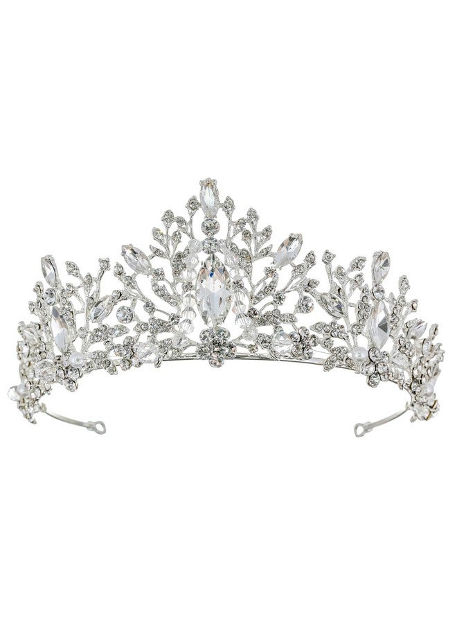 SAMKY Silver Bridal Crown Rhinestone Wedding Tiara Headpiece Bride'S Crystal Hair Accessories - Image 1