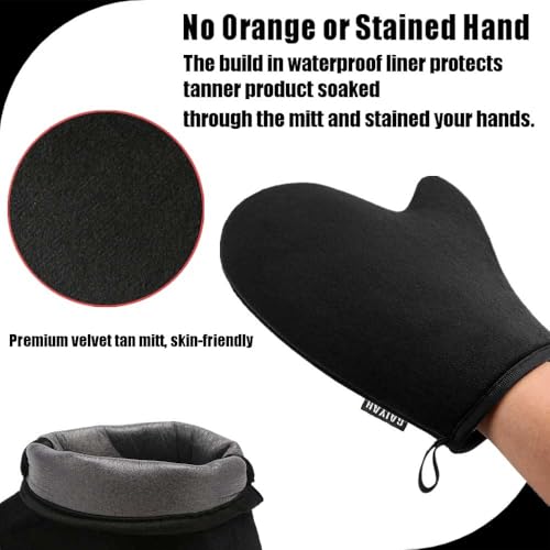 G GAIYAH GAIYAH Self Tanning Mitt Applicator - Sunless Tanning Mitt Self Tanning Mitten Self Tanner Mitt Applicator Self Tanning Glove for Self Tan Mitt Applicator Tanning Mitts for Tanning Lotion, Mousse - Image 4
