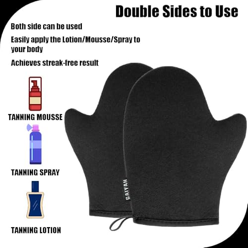 G GAIYAH GAIYAH Self Tanning Mitt Applicator - Sunless Tanning Mitt Self Tanning Mitten Self Tanner Mitt Applicator Self Tanning Glove for Self Tan Mitt Applicator Tanning Mitts for Tanning Lotion, Mousse - Image 2