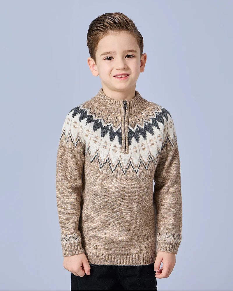 Redtag Boys Brown Knitted Pullover