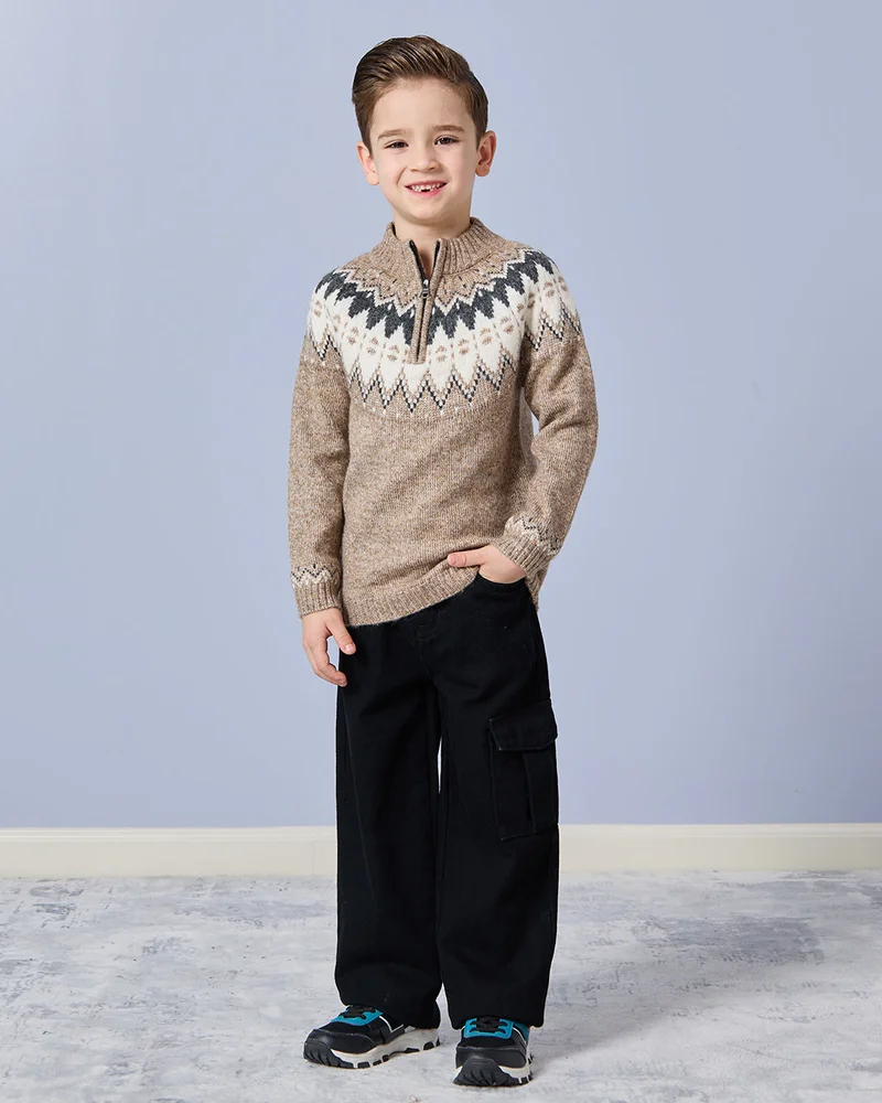 Redtag Boys Brown Knitted Pullover
