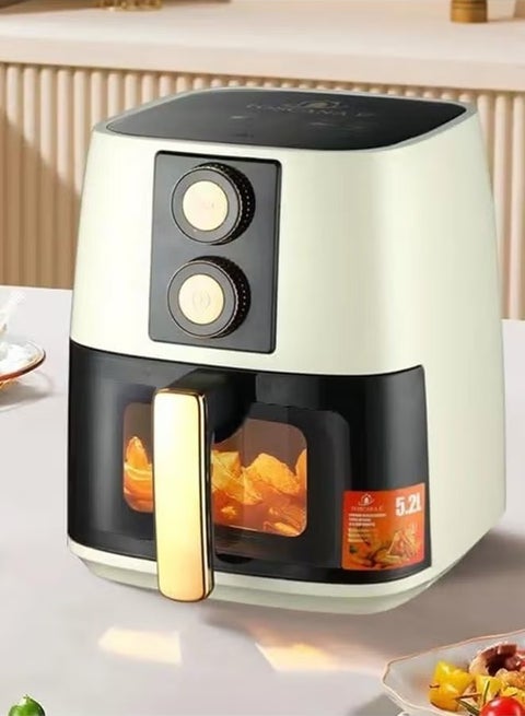 مقلاة هوائية 5.2  لتر 1500W مع تحكم في درجة الحرارة المتغيرة