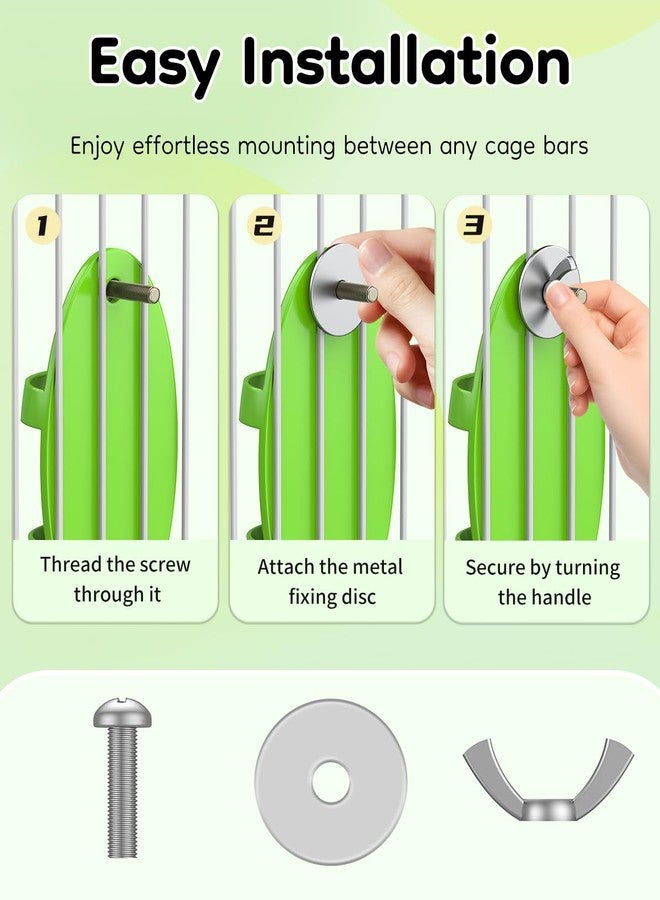 باوفلي حامل عظم الحبار للطيور من باوفلاي (قطعتان)، رف تغذية للببغاء مصنوع من عظم الحبار، معلف طيور معلق مع مجثم، حامل بلاستيكي للفواكه والخضراوات والحلويات، رف تغذية للكوكاتيل - Image 4