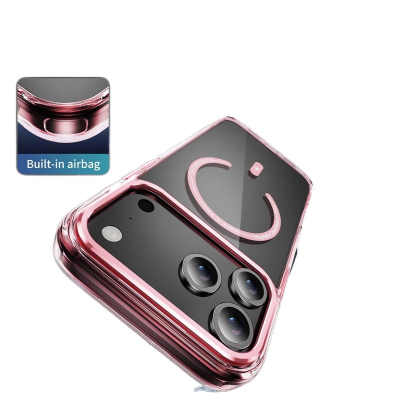 غطاء MagSafe بPC لـ iPhone 16 / 16 Plus / 16 Pro / 16 Pro Max مع مغناطيس قوي وحماية من السقوط مع مقاوم للصدمات مع حامل قائم مع مقاوم للخدش باللون Translucent White مغناطيسي بوظيفة. - Veloris - Image 5
