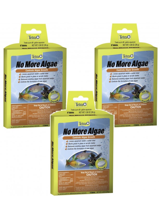 Tetra Tetra No More Algae Tablets - 24 Tablets Total (3 Packs with 8 Tablets per Pack) 