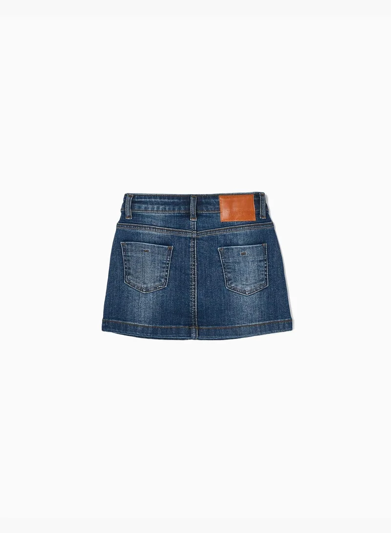 Zippy Zippy Cotton Denim Skirt For Girls