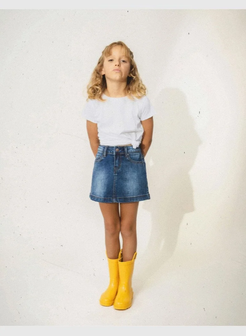 Zippy Zippy Cotton Denim Skirt For Girls