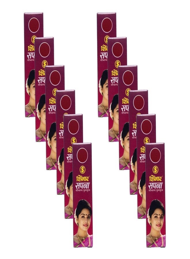 Shingar Saubhagya Kumkum Liquid | Shingar Sapnaa Kumkum - Pack of 12, Deep Red Color - Image 3
