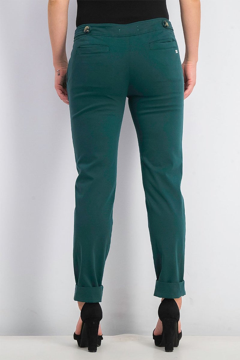 Harmont & Blaine Women Four Pocket Pants, Green - Image 2