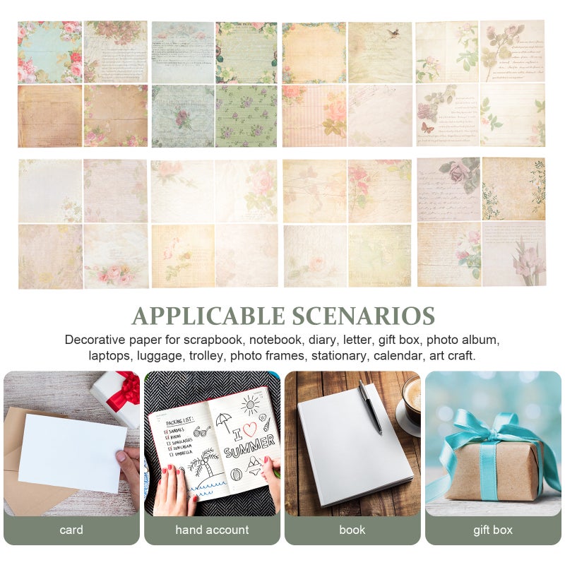 32pcs Vintage Style Scrapbooking Papers Journaling Scrapbooking Supplies - Image 5