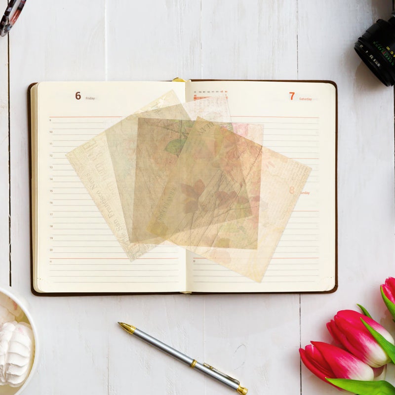 32pcs Vintage Style Scrapbooking Papers Journaling Scrapbooking Supplies - Image 1