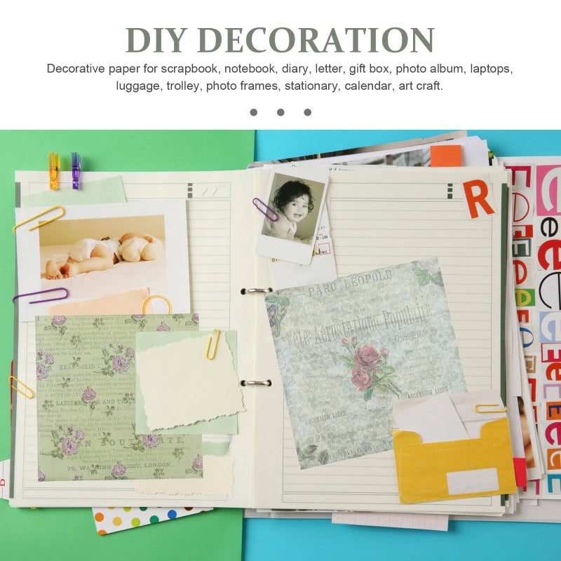 32pcs Vintage Style Scrapbooking Papers Journaling Scrapbooking Supplies - Image 4