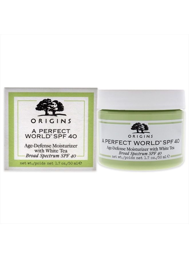 Origins A Perfect World SPF 40, Age-Defense Moisturizer With White Tea, 1.7 Fl Oz - Image 1