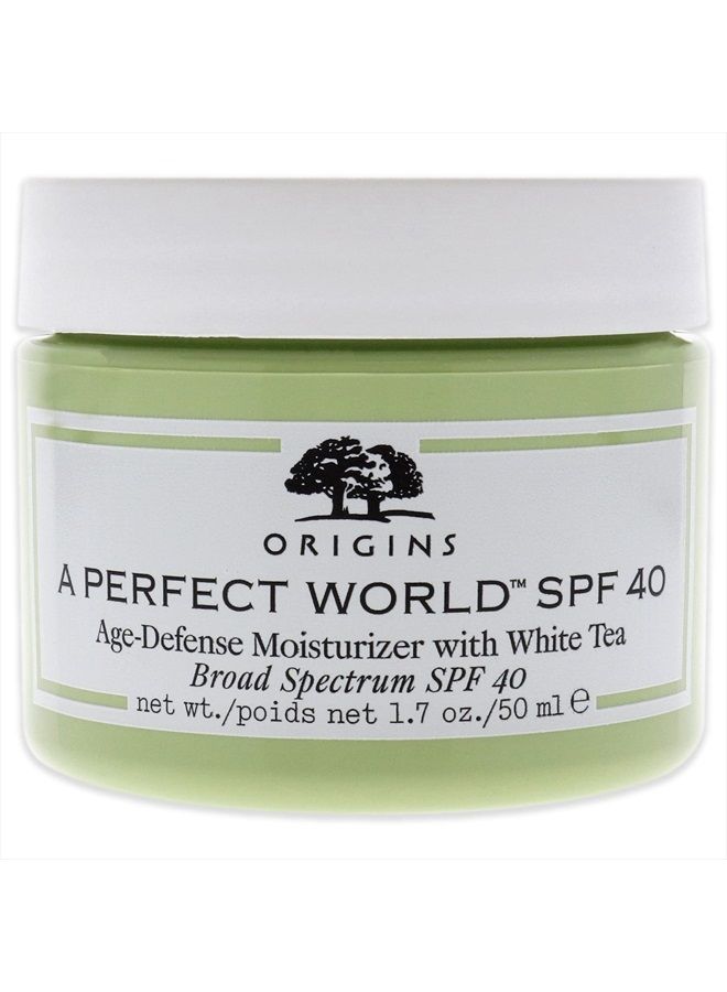 Origins A Perfect World SPF 40, Age-Defense Moisturizer With White Tea, 1.7 Fl Oz - Image 2