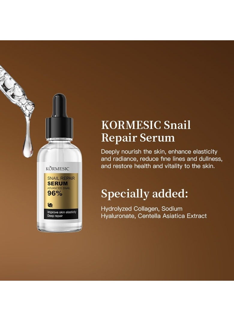 Kormesic Snail Essence Serum 30ml | Hydrating & Repairing for Skin Elasticity  - Image 3