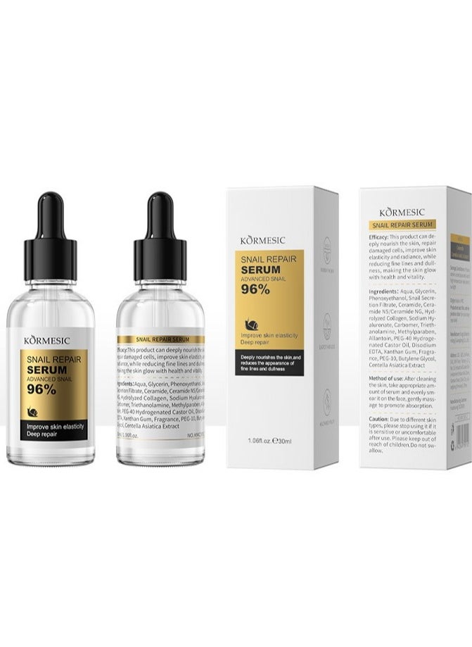Kormesic Snail Essence Serum 30ml | Hydrating & Repairing for Skin Elasticity  - Image 1