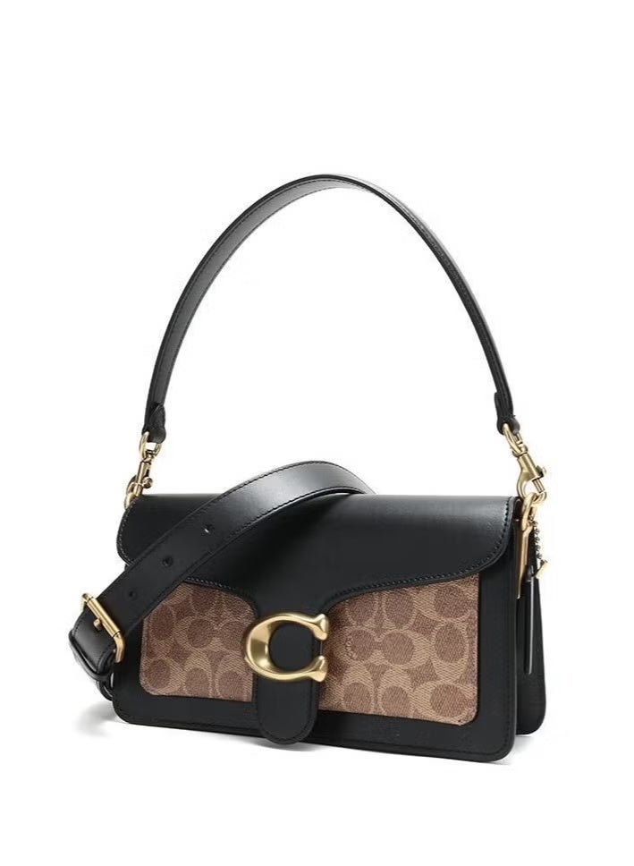 كوتش اوت ليت كيس الكتف التابي u0026 كيس كروسبودي 26 في التوقيع كانفاس-بني/أسود - Image 2