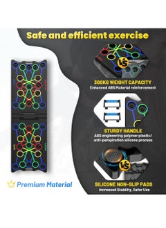Uwals Push Up Board, 24-In-1 Multi-function Home Workout Equipment, Burn Fat Strength Training Equipment for Effectively Exercise the Muscle of the Upper Body Shoulders,Chest,Back and Triceps  - Image 3