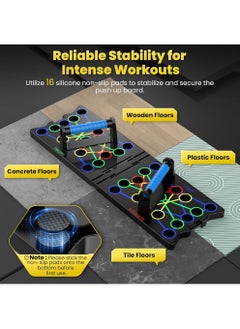 Uwals Push Up Board, 24-In-1 Multi-function Home Workout Equipment, Burn Fat Strength Training Equipment for Effectively Exercise the Muscle of the Upper Body Shoulders,Chest,Back and Triceps  - Image 4
