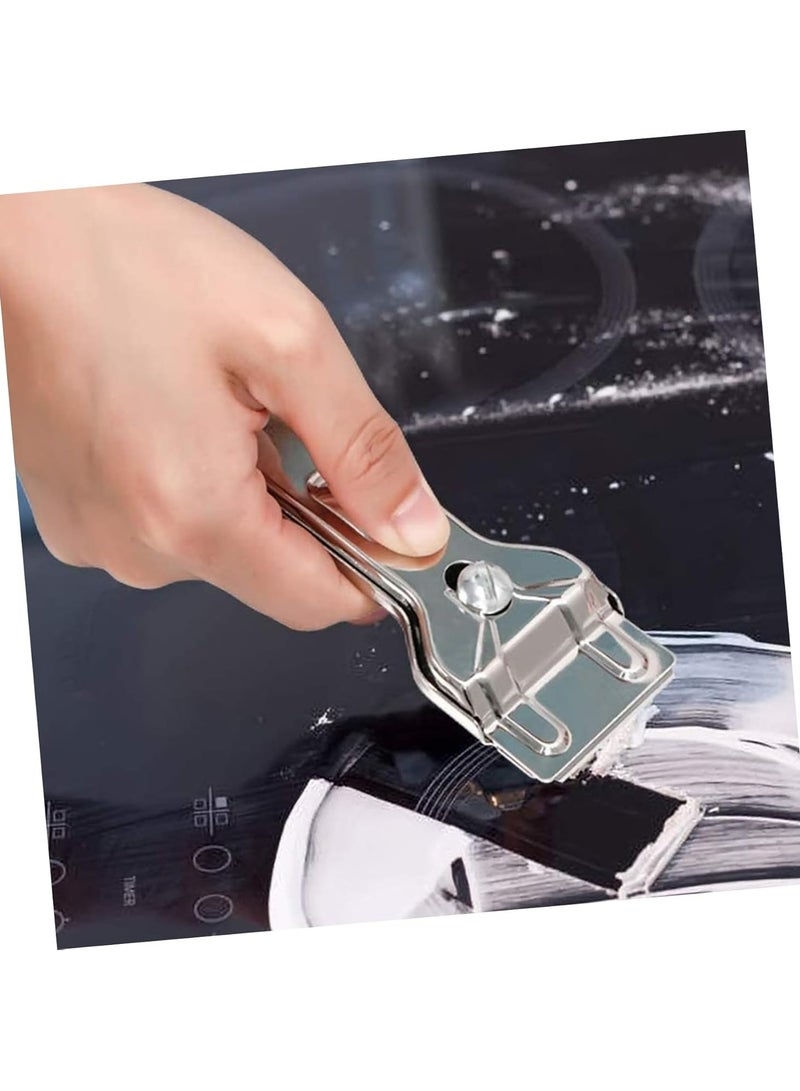 2 pcs Stainless Steel Sticker Remover Tools, Razor Blade Scraper Set for Glass, Windows, Tiles, Glue Removal, Silver - Image 5