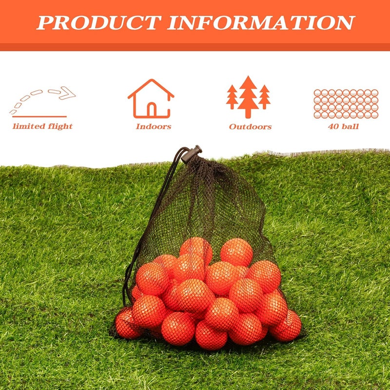 Bac-kitchen 40 Pack Foam Golf Practice Balls - Realistic Feel and Limited Flight Training Balls for Indoor or Outdoor - Image 5