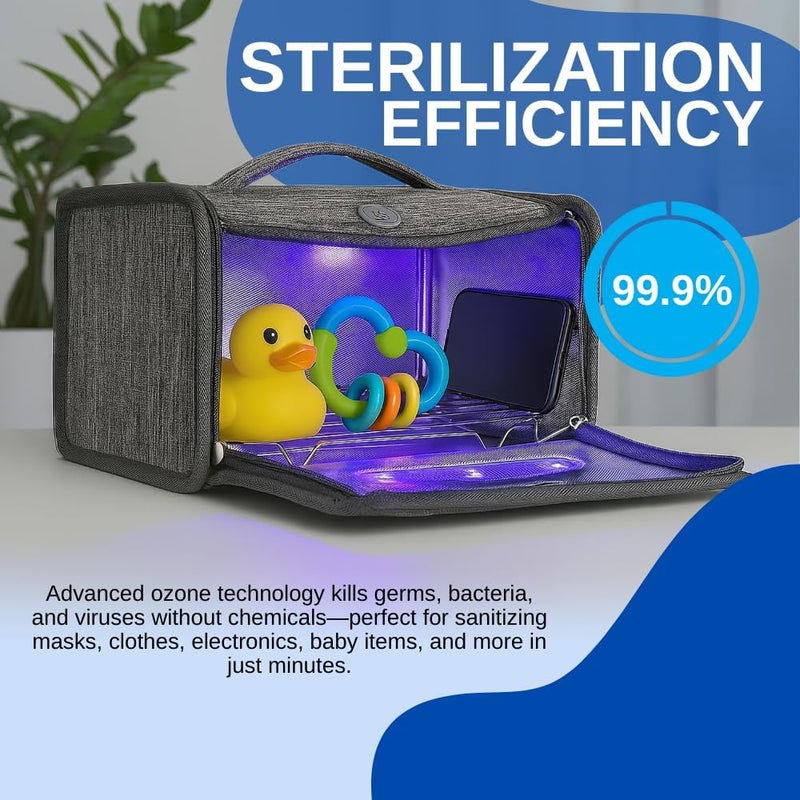 Ultimaxx Portable Ozone Sterilizer Bag USB Powered UV Ozone Sanitization for Masks Baby Bottles Phones Clothes Electronics Beauty Tools Pet Toys Kills Germs - Image 4