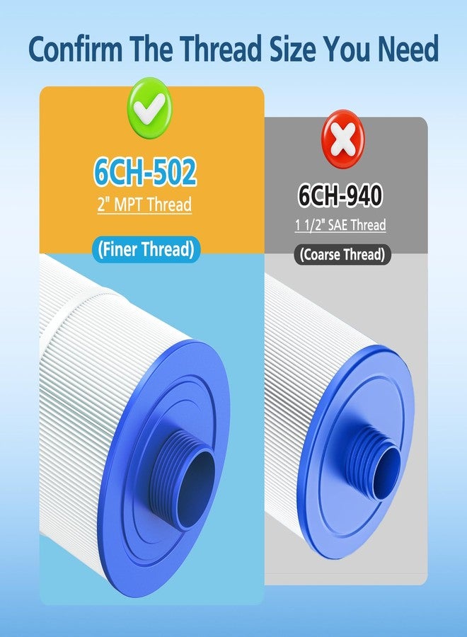 Beckacher 2 Pack PAS50SV-F2M Hot Tub Spa Filter Cartridge Compatible with Unicel 6CH-502, Filbur FC-0311, Master Deluxe M60506, Magnum AR50, Baleen AK-90161, Excel Filters XLS-604 Artesian Spas Filter - Image 3