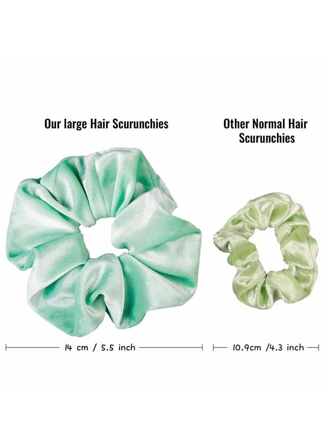 Whaline Macaron Theme Hair Scrunchies Large Velvet Elastic Scrunchy Bobbles Ice Cream Color Hair Bands Soft Hair Ties Hair Accessories for Girls Women, 6 Colors - Image 2