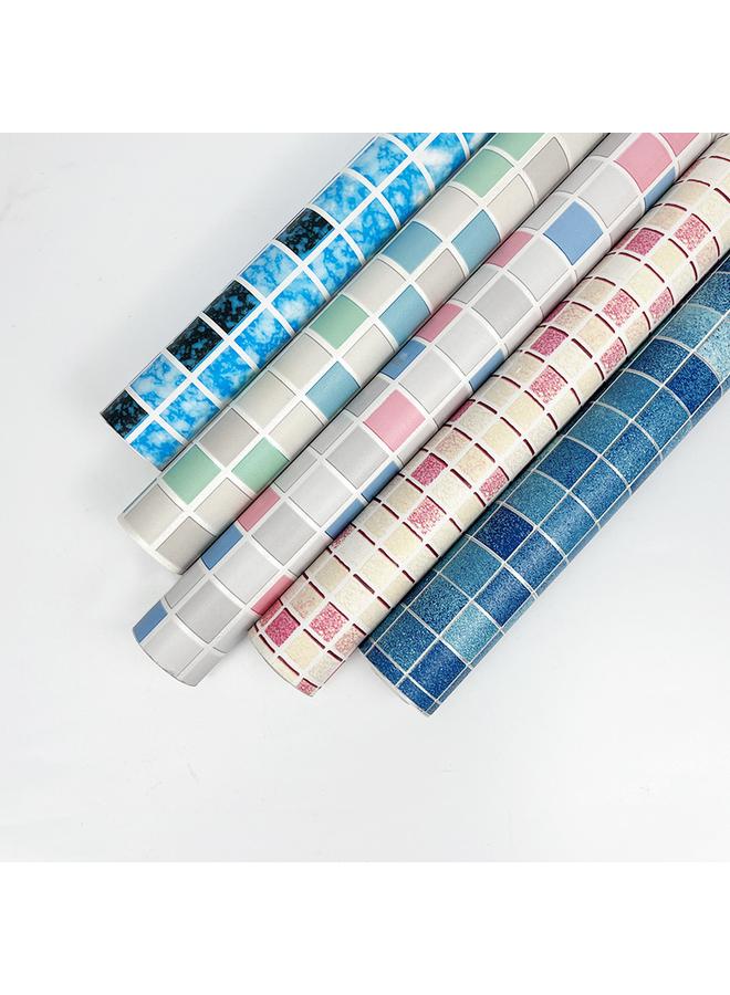 الأزرق جي دبليو ملصق جدار المطبخ المقاوم للرطوبة ، ورق الحائط ، ملصق ورق الحائط ، خزانة ، أثاث قديم ، ورق جدران لاصق مقاوم للماء - Image 3