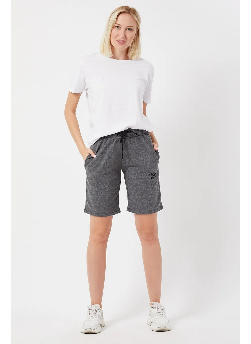 Twenty3 Women's Basic Long Knitted Shorts-Bermuda