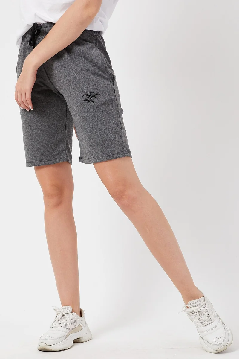Twenty3 Women's Basic Long Knitted Shorts-Bermuda