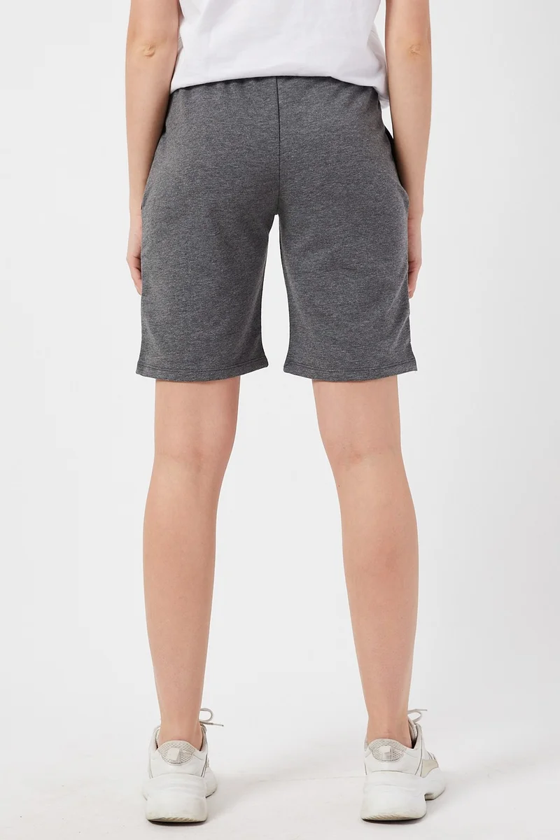 Twenty3 Women's Basic Long Knitted Shorts-Bermuda