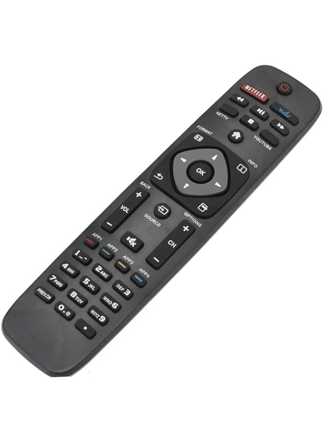 Generic - New Replace Remote Control Compatible with Philips LED LCD Smart TV HDTV Netflix Vudu YouTube 28PFL4609 29PFL4908 32PFL4609 39PFL2608 40PFL4609 43PFL4609 46PFL3608 49PFL4609 50PFL3 - Image 1