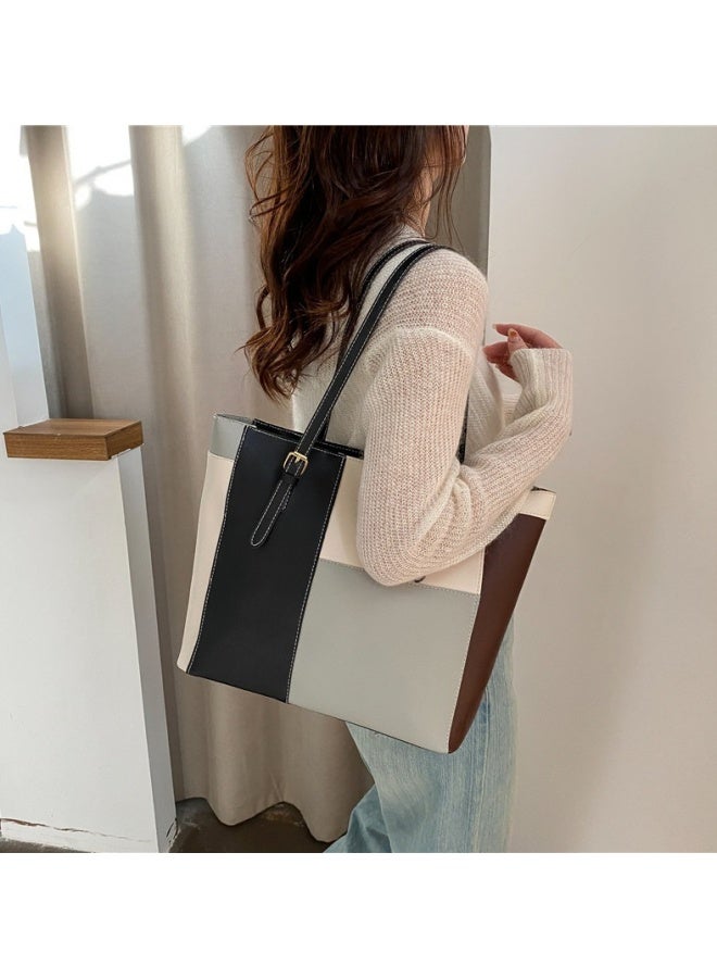 شبيلي حقيبة تسوق نسائية كبيرة السعة، حقيبة يد نسائية بسحاب للإغلاق، حقيبة كتف للتنقل اليومي، حقيبة جانبية، حقيبة حمل، حقيبة كتف، حقيبة جامعية للفتيات وطلاب الجامعات - Image 2