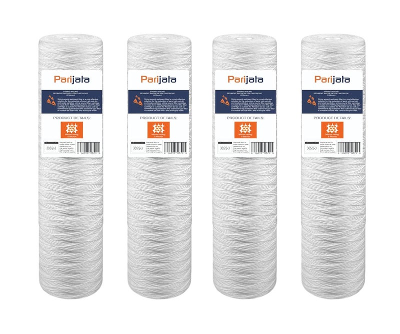PARIJATA 1100gm Jumbo Wound Filter Thread Filter 20 inch x 45 inch Dia for Commercial RO Plants Pack of 4 cartridges Jumbo Wound 4pc - Image 1