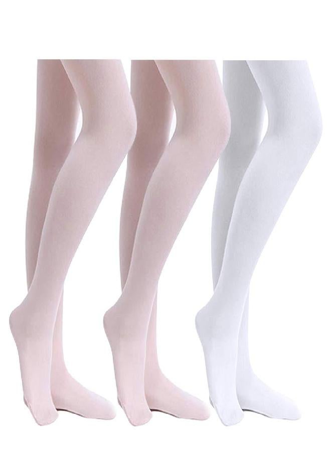 Stelle Stelle Girls' Ultra Soft Pro Dance Tight/Ballet Footed Tight (Toddler/Little Kid/Big Kid), 2BP+WT, M - Image 2