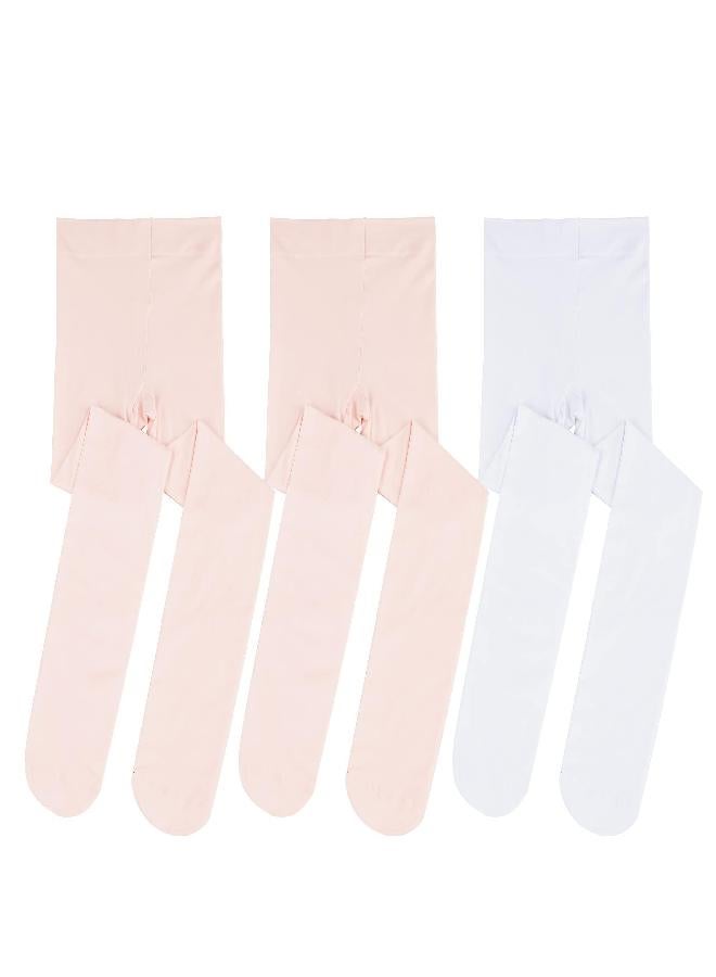 Stelle Stelle Girls' Ultra Soft Pro Dance Tight/Ballet Footed Tight (Toddler/Little Kid/Big Kid), 2BP+WT, M - Image 1