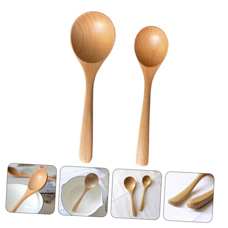 Pret Zoom 2 Wooden Spoons for Cooking Japanese Style Serving Rice Porridge - Image 3