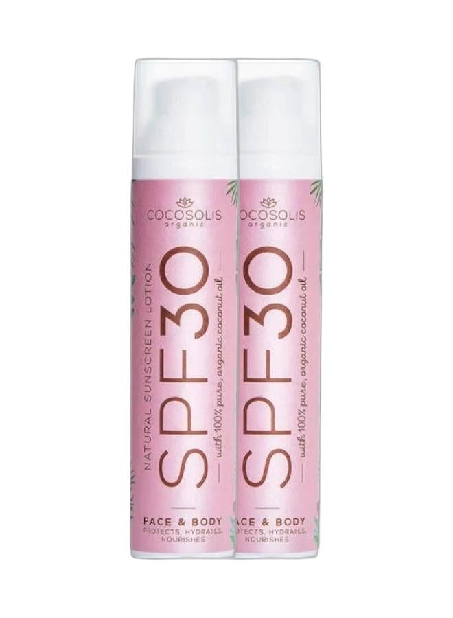 COCOSOLIS لوسيون واقي شمس طبيعي SPF 30 100 مل + زيت بعد الشمس بارد 110 مل - Image 1