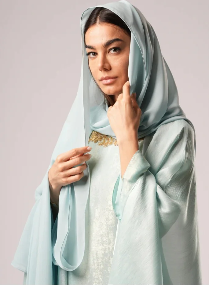 MAISON ARABELLE SHAWL POWDER BLUE
