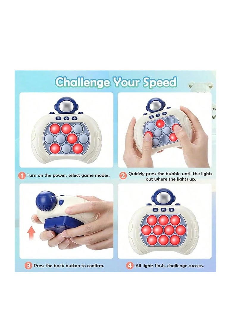 Electronic Quick Push Light Up Pop Game Fidget Toys for Adults and Kids with Lanyard,Puzzle Game Machine Push Pop Bubble Fidget Sensory Toy Birthday Gifts - Image 3