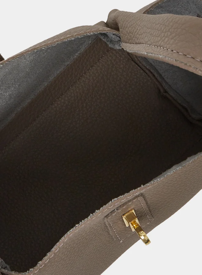 Styli Belted Front Handbag with Pouch