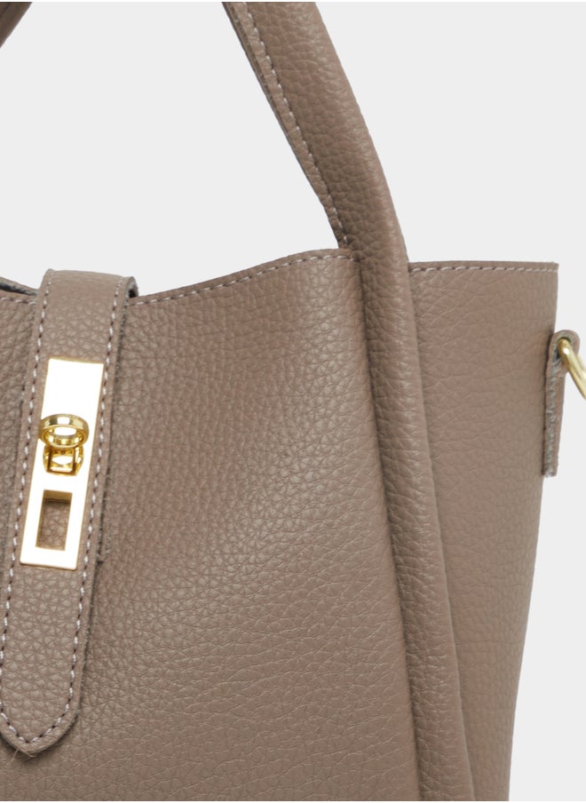Styli Belted Front Handbag with Pouch  - Image 3