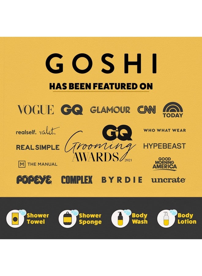 GOSHI Exfoliating Shower Sponge - Rip-Resistant, Rapid-Drying Exfoliating Bath Sponge for All Skin Types - Grey - Made in Japan - Image 4