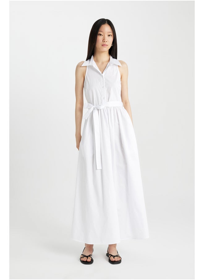 DeFacto Woman Shirt Neck Short Sleeve Woven Dress  - Image 1