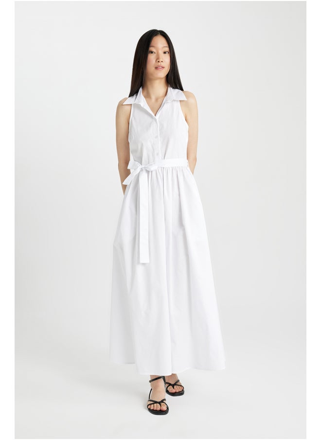 DeFacto Woman Shirt Neck Short Sleeve Woven Dress  - Image 2