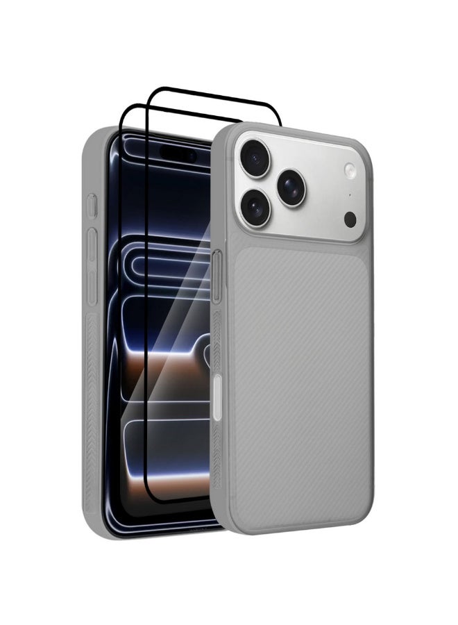 CATANES 3Packs Case Cover for iPhone 17 Pro Max, Air Skin Line Design Back Cover, Sturdy Durable Ultra-Thin Case, Drop Protection Cover Clear with Two 3D Screen Protectors - Black - Image 1