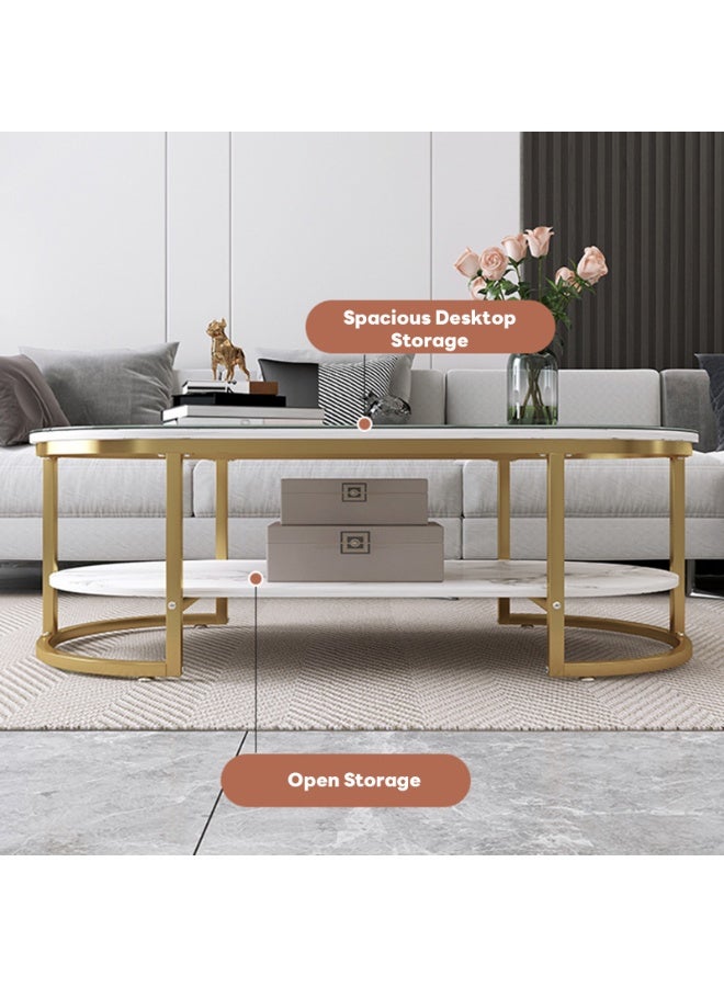 Sharpdo Modern Design Luxury Coffee Tables Living Room with Storage Round Marble Design Nightstands Wooden Mesas Bajas Home Furniture - Image 4