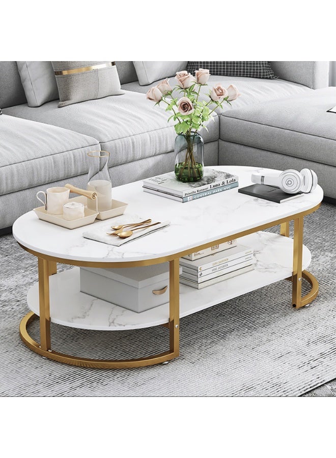 Sharpdo Modern Design Luxury Coffee Tables Living Room with Storage Round Marble Design Nightstands Wooden Mesas Bajas Home Furniture - Image 2