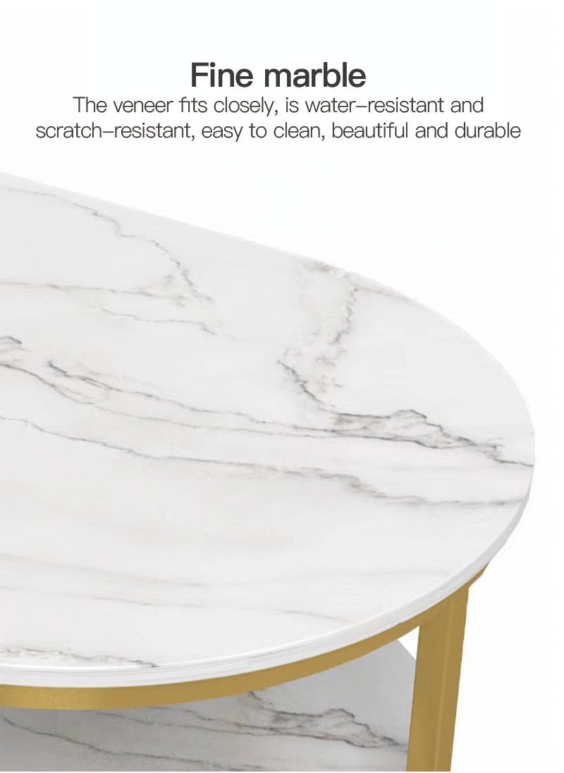 Sharpdo Modern Design Luxury Coffee Tables Living Room with Storage Round Marble Design Nightstands Wooden Mesas Bajas Home Furniture  - Image 5